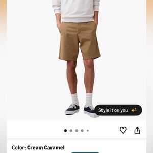 GAP Cream Caramel Flat-Front Men’s Chino Shorts